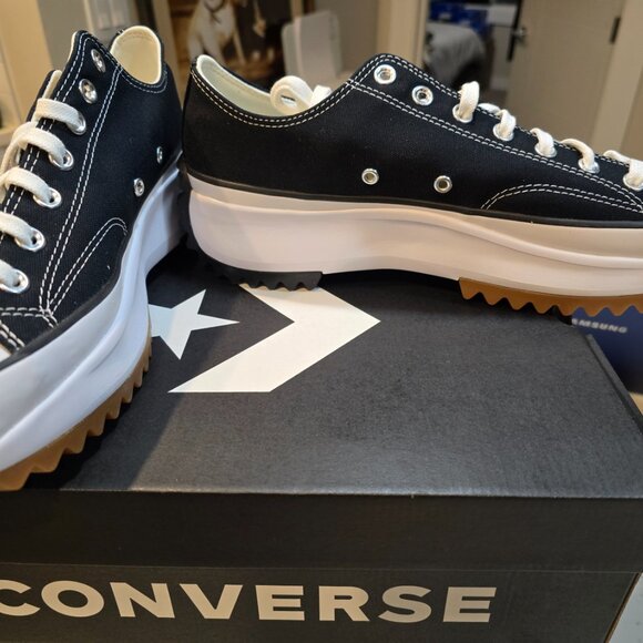 Converse Run Star Hike Low top men's Sneakers 168816C black Canvas SIZE 12 NEW - Picture 4 of 11
